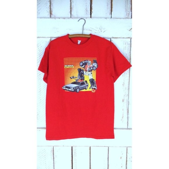 Red Time Traveler Marty McPrime cotton tshirt - Picture 2 of 6